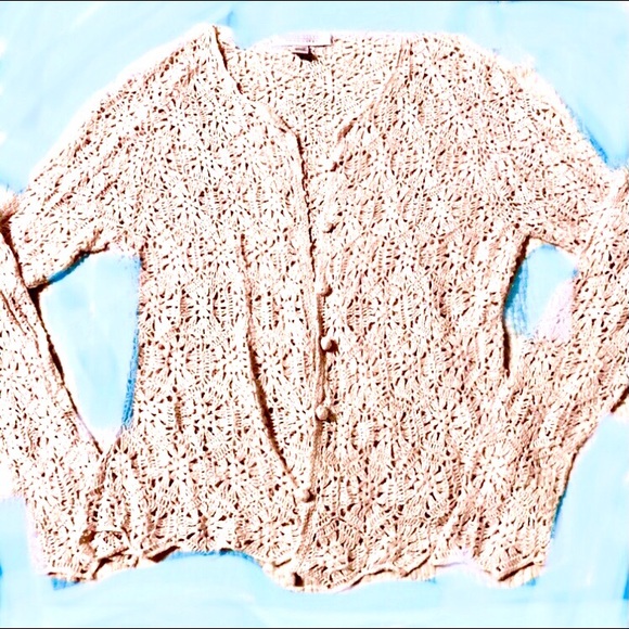 Valerie Stevens- pure linen natural color boho weave sweater Small - Picture 13 of 13